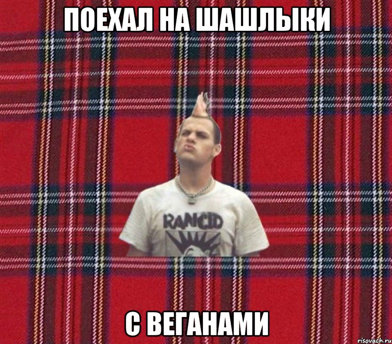 поехал на шашлыки с веганами