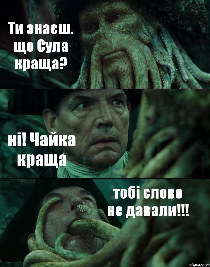 Ти знаєш. що Сула краща? ні! Чайка краща тобі слово не давали!!!, Комикс Пираты Карибского моря