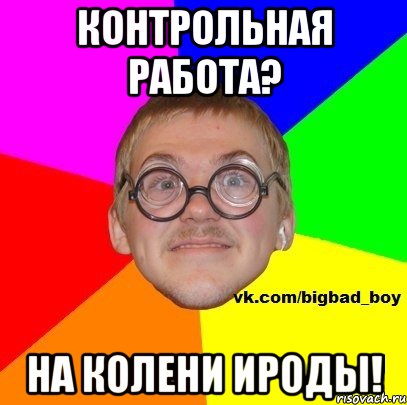 контрольная работа? на колени ироды!