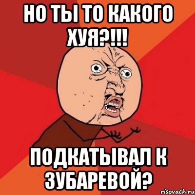 Но ты то какого хуя?!!! Подкатывал к Зубаревой?, Мем Почему