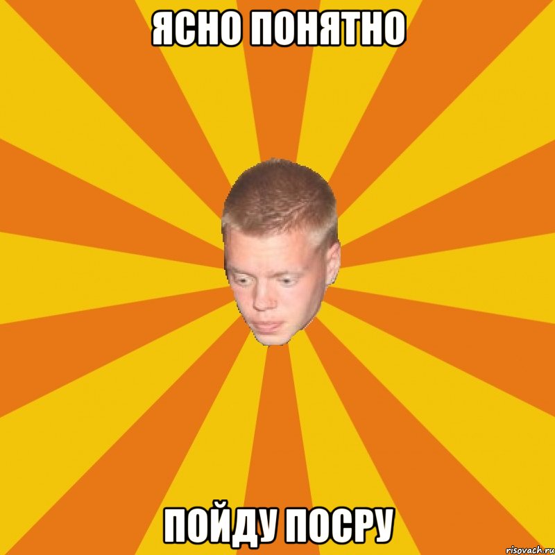 ЯСНО ПОНЯТНО ПОЙДУ ПОСРУ