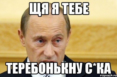 щя я тебе Теребонькну с*ка, Мем путин