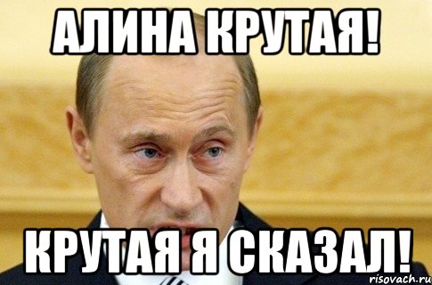 Алина крутая! Крутая я сказал!, Мем путин