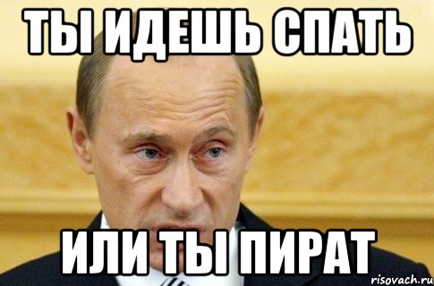 ты идешь спать или ты пират, Мем путин