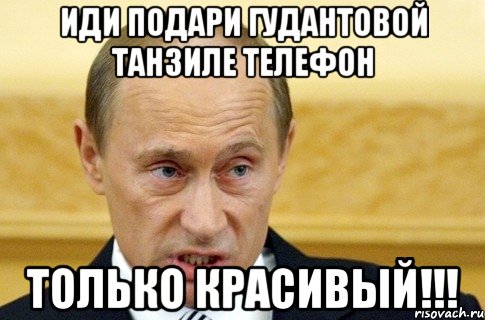 Иди подари Гудантовой Танзиле телефон Только красивый!!!, Мем путин