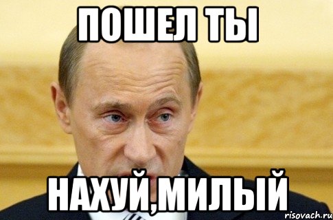 ПОШЕЛ ТЫ НАХУЙ,МИЛЫЙ, Мем путин