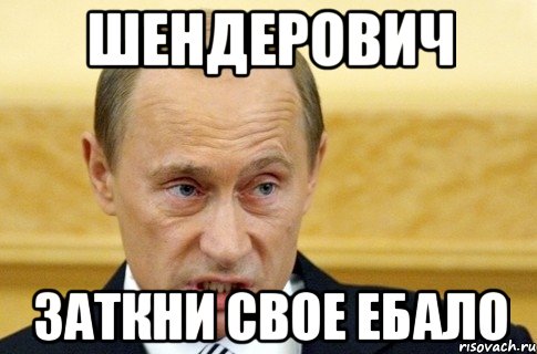 ШЕНДЕРОВИЧ Заткни свое Ебало, Мем путин