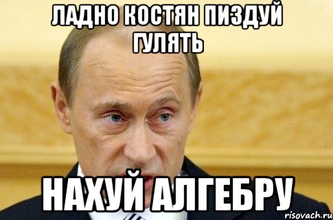 ладно костян пиздуй гулять нахуй алгебру, Мем путин