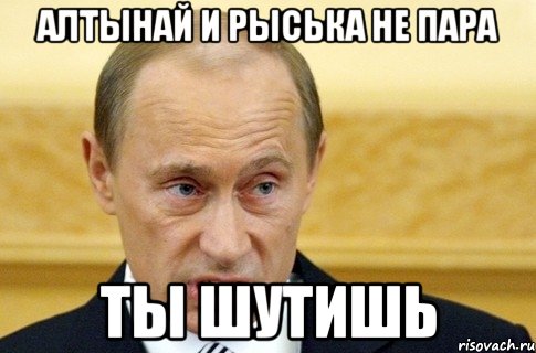 алтынай и рыська не пара ты шутишь, Мем путин