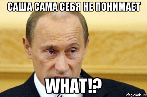 Саша сама себя не понимает WHAT!?, Мем путин