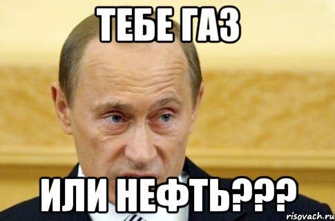 Тебе газ Или нефть???, Мем путин