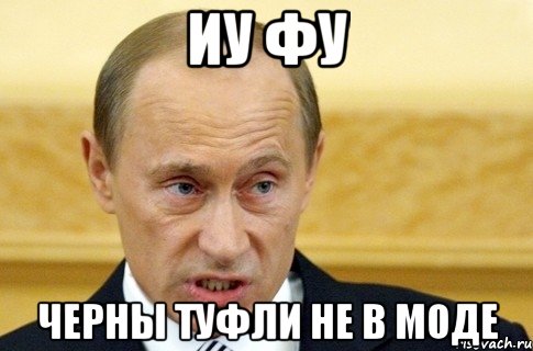 иу фу черны туфли не в моде, Мем путин