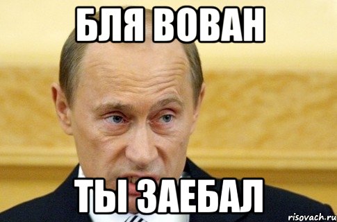 бля вован ты заебал, Мем путин