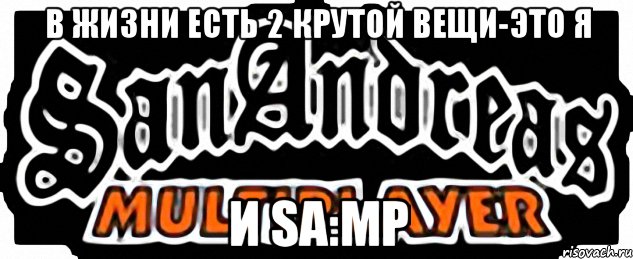 В жизни есть 2 крутой вещи-это я и sa:mp, Мем SAMP