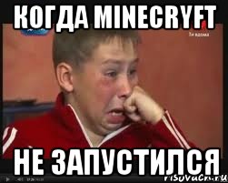 Когда minecryft Не запустился, Мем  Сашок Фокин