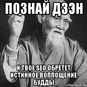 Познай дзэн И твое seo обретет истинное воплощение Будды, Мем Монах-мудрец (сэнсей)