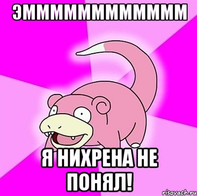 ЭММММММММММММ Я НИХРЕНА НЕ ПОНЯЛ!, Мем слоупок