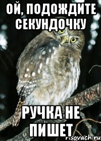 ой, подождите секундочку ручка не пишет