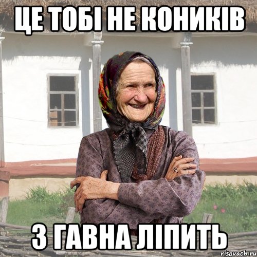 це тобі не коників з гавна ліпить