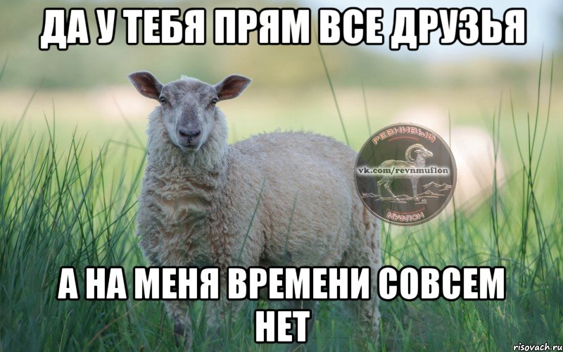 Да у тебя прям все друзья а на меня времени совсем нет