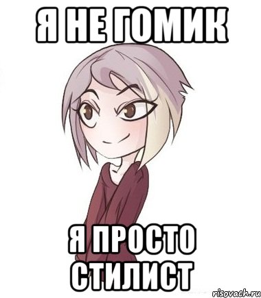 я не гомик я просто стилист