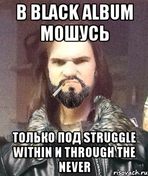 В Black Album мошусь Только под Struggle within и Through the never, Мем Типичный Мошер