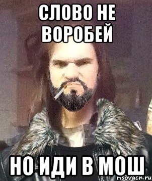 слово не воробей но иди в мош