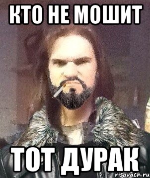 Кто не мошит тот дурак