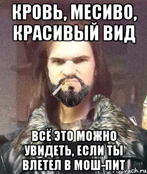 Кровь, месиво, красивый вид Всё это можно увидеть, если ты влетел в мош-пит