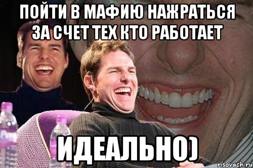 пойти в мафию нажраться за счет тех кто работает идеально), Мем том круз