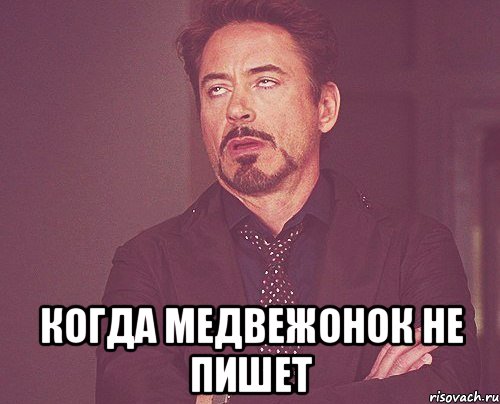  КОГДА МЕДВЕЖОНОК НЕ ПИШЕТ, Мем твое выражение лица