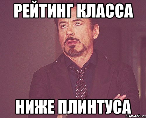 Рейтинг класса Ниже плинтуса, Мем твое выражение лица