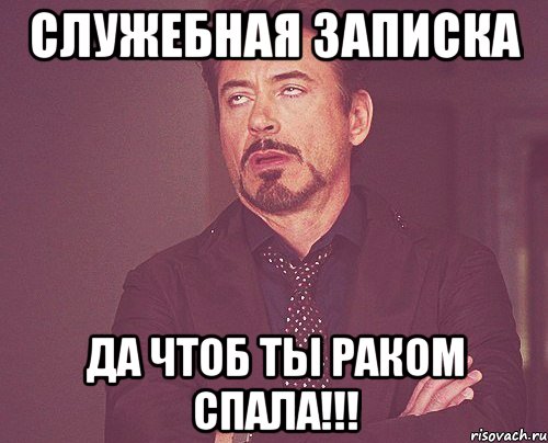 Служебная записка ДА чтоб ТЫ РАКОМ СПАЛА!!!, Мем твое выражение лица