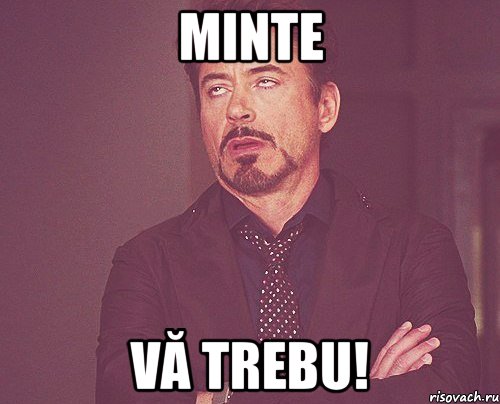 MINTE VĂ TREBU!, Мем твое выражение лица