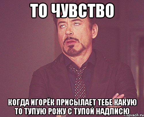 то чувство Когда Игорёк присылает тебе какую то тупую рожу с тупой надписю, Мем твое выражение лица