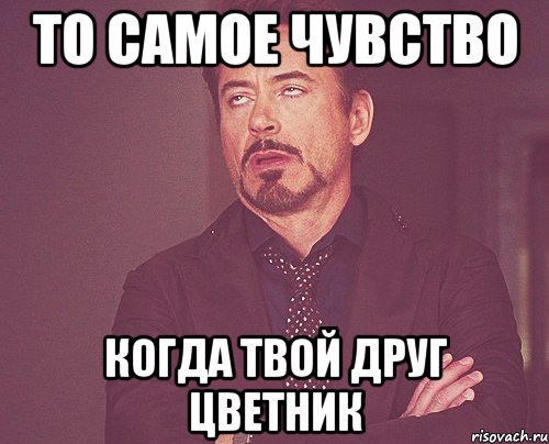 То самое чувство Когда твой друг Цветник, Мем твое выражение лица