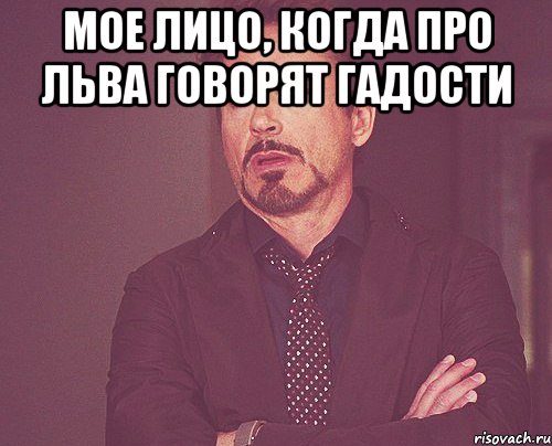 Мое лицо, когда про Льва говорят гадости , Мем твое выражение лица