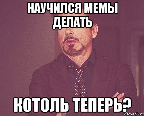 Научился мемы делать котоль теперь?, Мем твое выражение лица