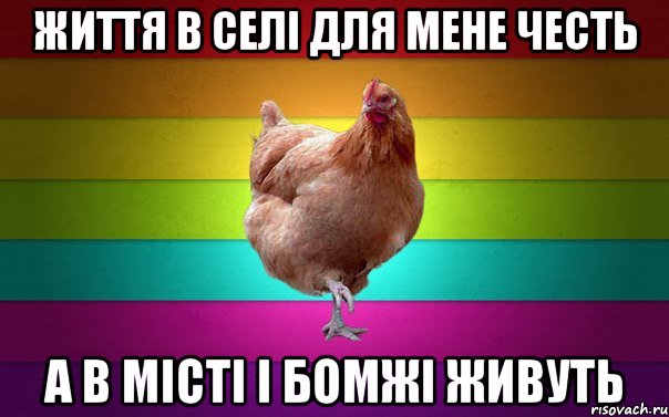 життя в селі для мене честь а в місті і бомжі живуть