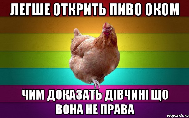 легше открить пиво оком чим доказать дівчині що вона не права