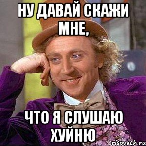 Ну давай скажи мне, Что я слушаю хуйню