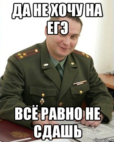 Да не хочу на ЕГЭ всё равно не сдашь, Мем Военком (полковник)