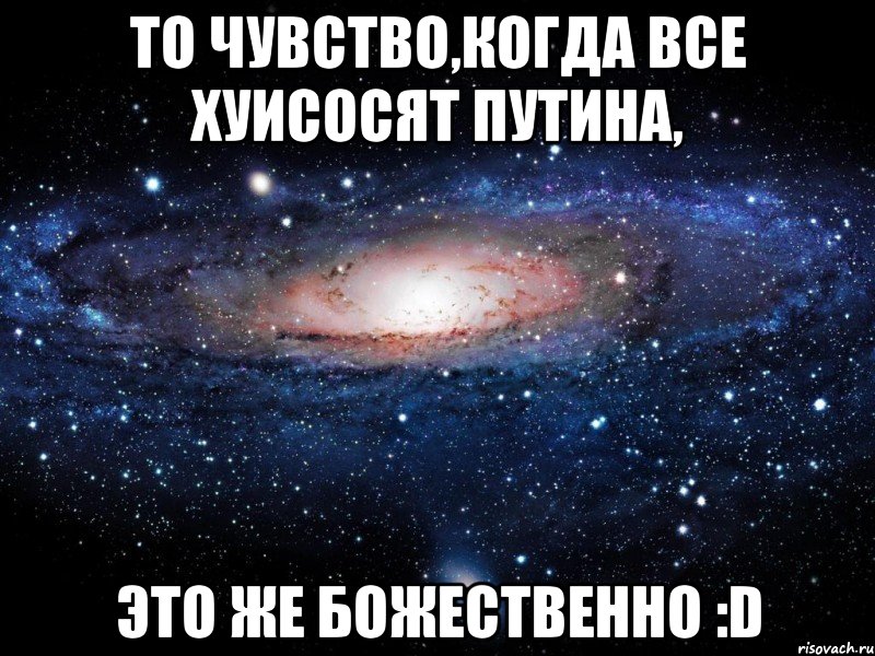 то чувство,когда все хуисосят Путина, это же божественно :D, Мем Вселенная