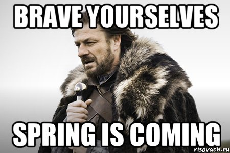 Brave yourselves spring is coming, Мем Winter is coming