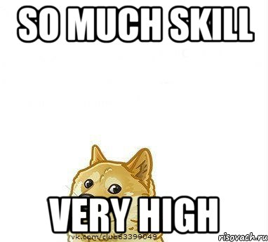 so much skill very high