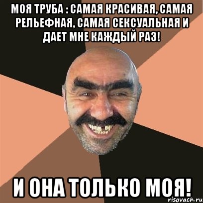 Моя труба : самая красивая, самая рельефная, самая сексуальная и дает мне каждый раз! И она только моя!, Мем Я твой дом труба шатал
