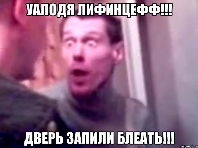 УАЛОДЯ ЛИФИНЦЕФФ!!! ДВЕРЬ ЗАПИЛИ БЛЕАТЬ!!!, Мем Запили