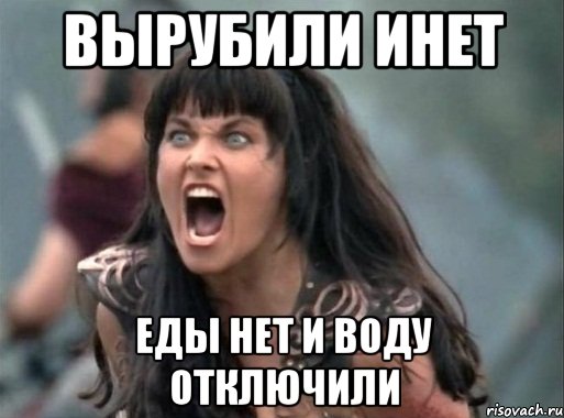 ВЫРУБИЛИ ИНЕТ ЕДЫ НЕТ И ВОДУ ОТКЛЮЧИЛИ, Мем Зена