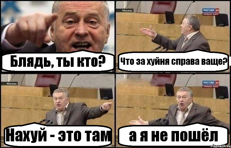 Блядь, ты кто? Что за хуйня справа ваще? Нахуй - это там а я не пошёл, Комикс Жириновский