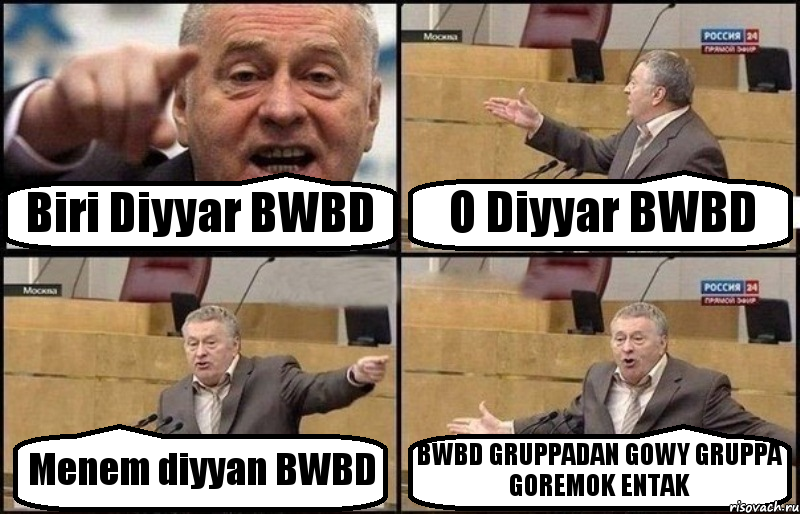 Biri Diyyar BWBD O Diyyar BWBD Menem diyyan BWBD BWBD GRUPPADAN GOWY GRUPPA GOREMOK ENTAK, Комикс Жириновский